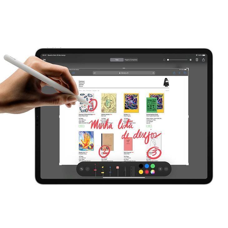 iPad Pro Apple, Tela Liquid Retina 12,9”, 128 GB, Prata, Wi